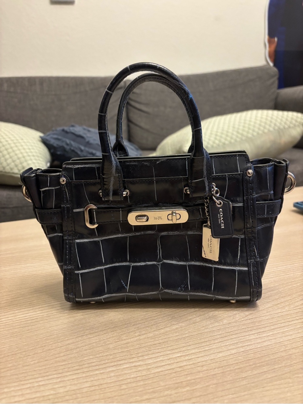 Coach Navy Andrea Mini Bag